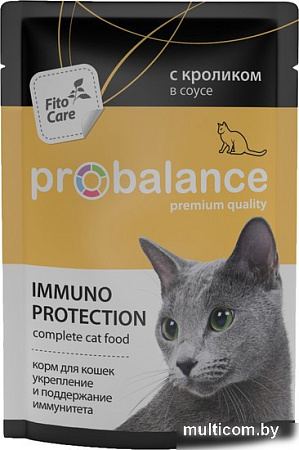 Корм для кошек Probalance Immuno Рrotection с кроликом в соусе 85 г