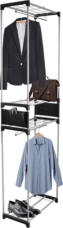 Стойка для одежды Sheffilton SHT-WR11 932289 (черный/хром лак/черный)