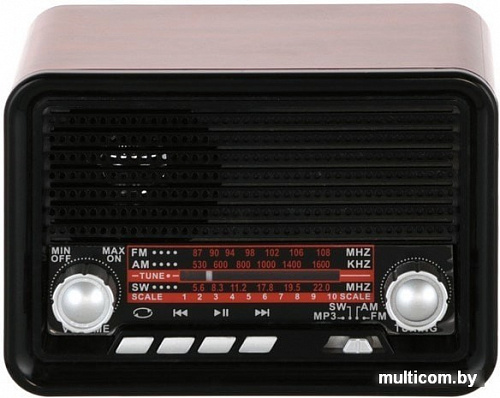 Радиоприемник Ritmix RPR-030 (черный/бордовый)