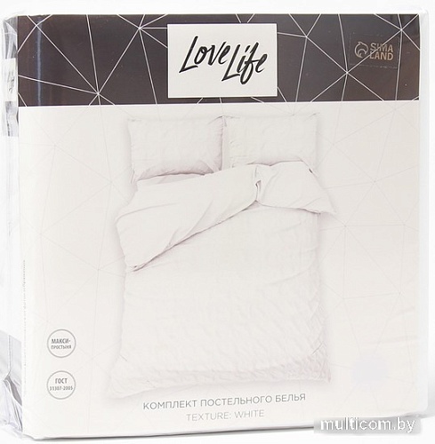 Постельное белье Love Life Texture Евро 10323189 (белый)