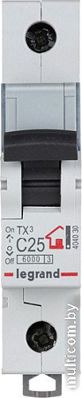 Выключатель автоматический Legrand TX3 1P C 25A 6кА 1M 404030