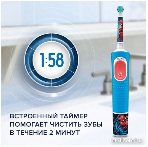 Электрическая зубная щетка Oral-B Vitality Pro 103 Kids Spiderman D103.413.2K