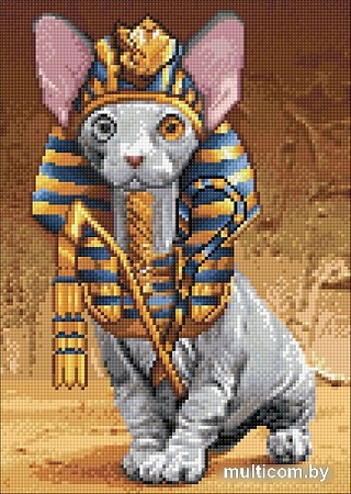 Алмазная мозаика Wizardi Кот фараон 2WD2511
