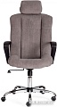 Офисное кресло TetChair Oxford хром/флок (серый)