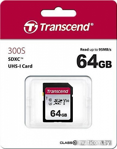 Карта памяти Transcend SDXC 300S 64GB