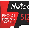 Карта памяти Netac MicroSDXC 512GB V30/A1/C10 Netac P500 Extreme Pro с адаптером