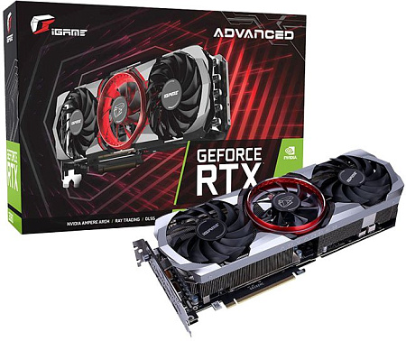 Видеокарта Colorful iGame GeForce RTX 3080 Advanced OC 10G LHR-V
