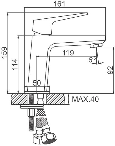 Смеситель Ledeme 1081B