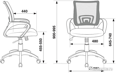 Кресло Бюрократ CH-W695N (салатовый)