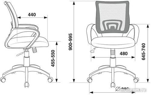 Кресло Бюрократ CH-W695N (салатовый)