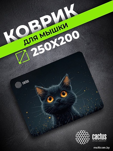 Коврик для мыши CACTUS Black Cat CS-MPC-D09S