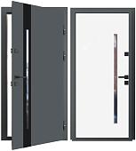 Металлическая дверь Guard Inox Black 2 96x205 (правая, Ral 7016/экосатин белый)