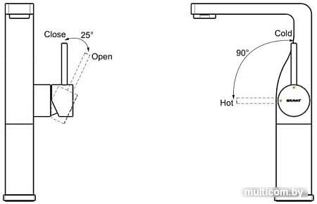 Смеситель Bravat Arc F16061C-A2-ENG (хром)