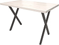 Обеденный стол Millwood Loft X Light 160x80 (белый Craft/черный)