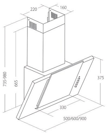 Кухонная вытяжка Akpo Grand eco 60 WK-4 (черный)