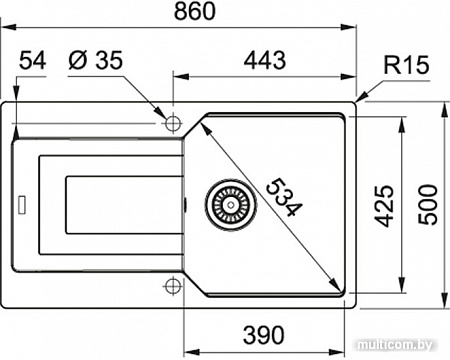 Кухонная мойка Franke Urban UBG 611-86 (оникс)