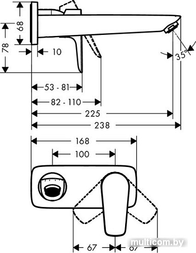 Смеситель Hansgrohe Talis E 71734670 (черный матовый)