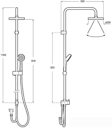 Душевая система Roca 5В9961С00