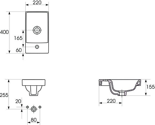 Умывальник Cersanit Moduo 40 UM-MOD40/1