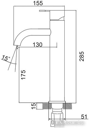 Смеситель РМС SUS128BL-001F-1
