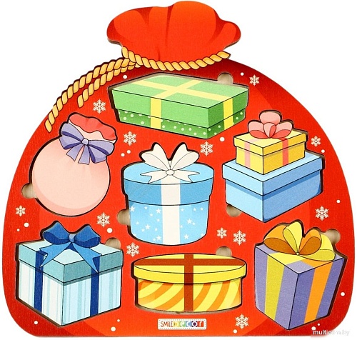 Сортер Smile Decor Рамка-вкладыш. Мешок с подарками 10100241