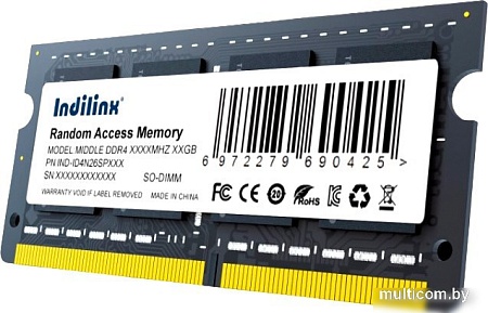 Оперативная память Indilinx 8ГБ DDR4 SODIMM 3200 МГц IND-ID4N32SP08X