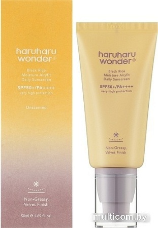 Крем солнцезащитный Haruharu Black Rice Moisture Airyfit SPF50+ PA++++ (50 мл)