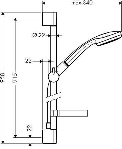 Душевой гарнитур Hansgrohe Croma 100 (27724000)