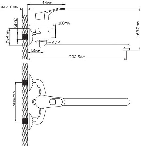 Смеситель Diadonna D-D22-294