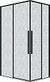 Душевой уголок Grossman Galaxy 110х80х195 300.K33.01.11R80L.21.02 (черный матовый/стекло шиншилла)