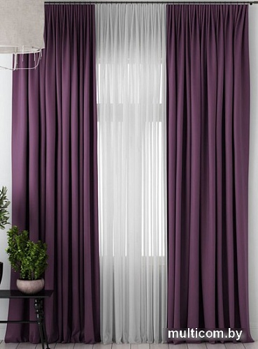 Комплект штор и гардин Pasionaria Блэкаут 340x230 (3 шт, фиолетовый)