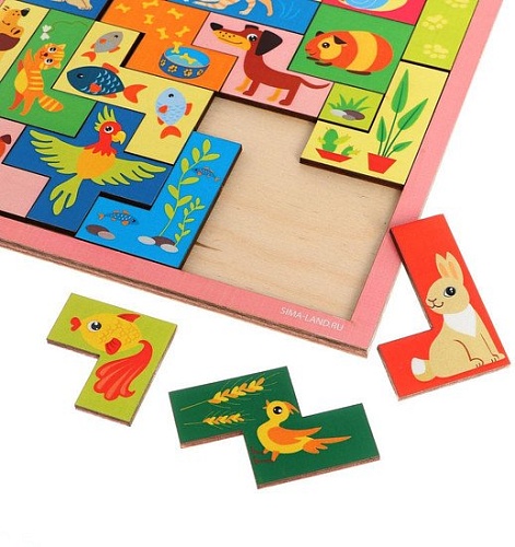 Развивающая игра Лесная мастерская Головоломка. Тетрис Любимцы 6936741