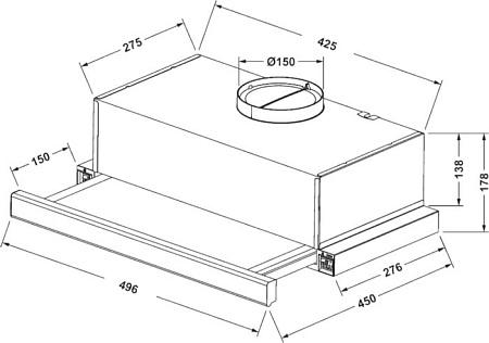 Кухонная вытяжка Monsher Tele II 50 W