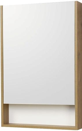 Акватон Шкаф с зеркалом Сканди 55 1A252102SDZ90 (белый/дуб рустикальный)