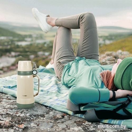 Термос Fissman 19839 1л (бежевый)