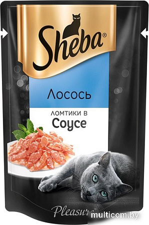 Пресервы Sheba Ломтики в соусе. Лосось 75 г