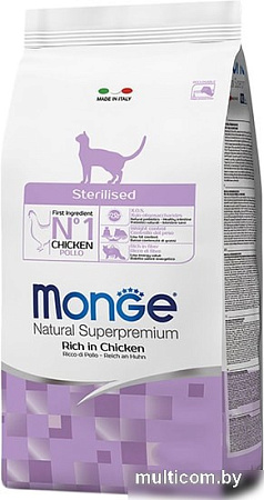 Корм для кошек Monge Sterilised Rich in Chicken 0.4 кг