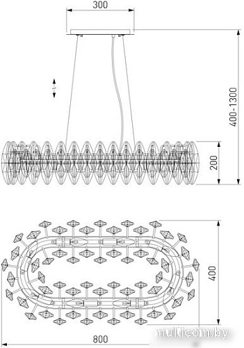 Подвесная люстра Bogate's 372/8 Strotskis