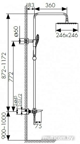 Душевая система Kaiser Cezar 05282