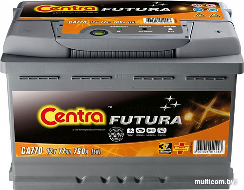Автомобильный аккумулятор Centra Futura CA770 (77 А/ч)
