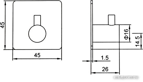 Крючок для ванны Ledeme L215B-4 (4 шт)