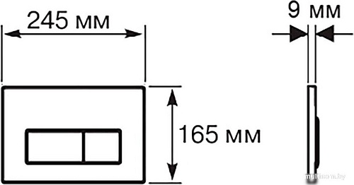 Панель смыва Aquatek Slim KDI-0000026 (черный матовый)