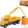 Полесье Майк автомобиль-кран с манипулятором + конструктор 30 эл. 55590