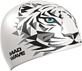 Шапочка для плавания Mad Wave Tigrillo (белый)