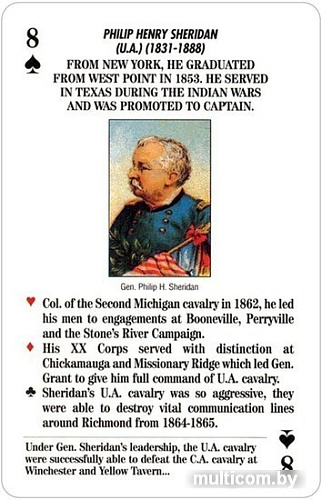 Настольная игра U.S. Games Systems Famous Generals of the Civil War Card Game FLC55
