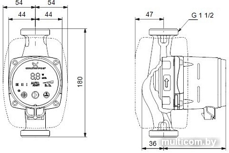 Циркуляционный насос Grundfos Alpha2 25-80 180