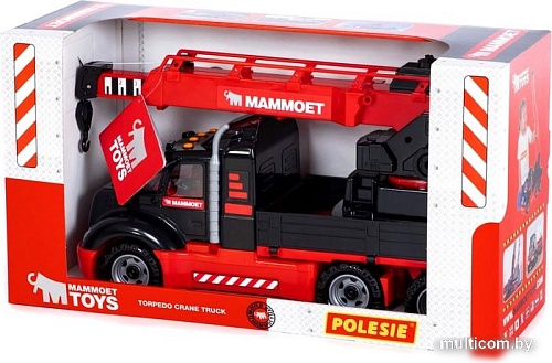 Игрушечный транспорт Полесье Mammoet автомобиль-кран 56832 (черный/красный)