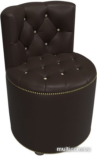 Пуфик Лига диванов Саваж (экокожа, коричневый/бежевый)