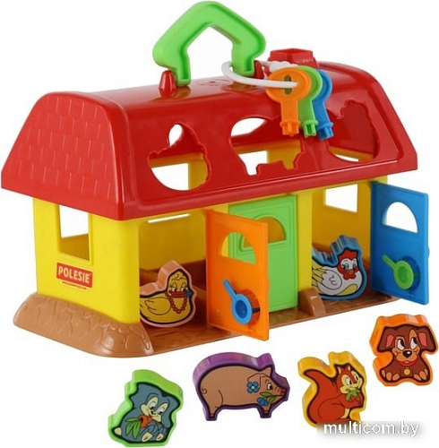 Сортер Полесье Домик для зверей (в коробке)