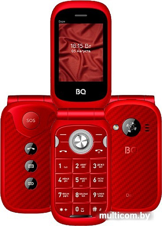 Кнопочный телефон BQ-Mobile BQ-2451 Daze (красный)